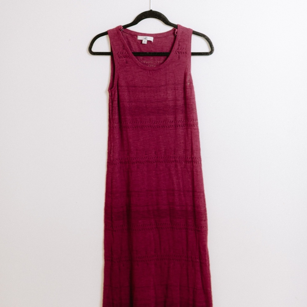 Sheer Sweater Maxi Dress